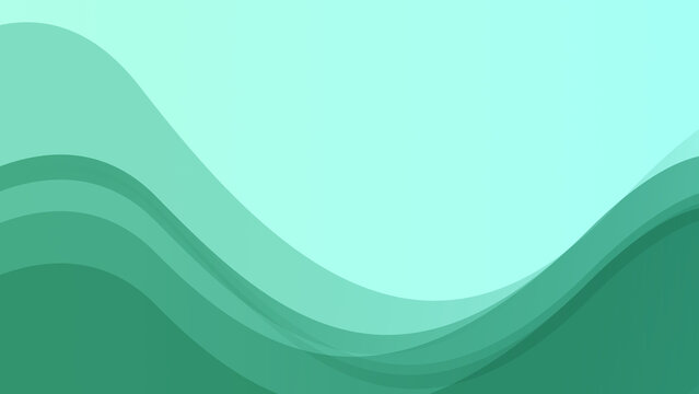 Elegant emerald teal green abstract wave background with smooth fluid flow.  abstract green wave background