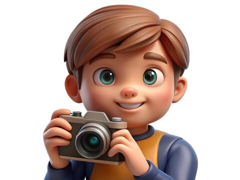 3D Animated Boy with Camera