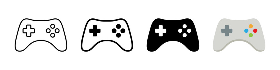 Joystick icon. Simple game controller or gamepad vector symbol © PixN