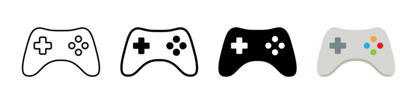 Joystick icon. Simple game controller or gamepad vector symbol