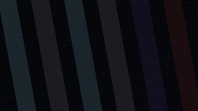 Abstract Dark Background With Moving Diagonal Stripes and Subtle Wavy Grid Lines