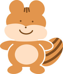 Fototapeta premium Cute squirrel illustration isolated on transparent background