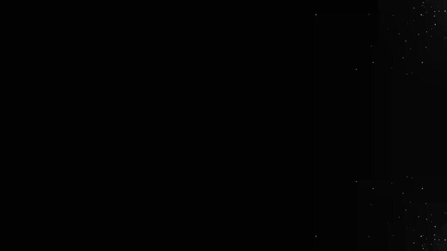 Shining magic glitter line with twinkling stars, white starlight trail and sparkling particle dust on chroma key black screen, cute cartoon motion graphics animation with smooth 4k loop