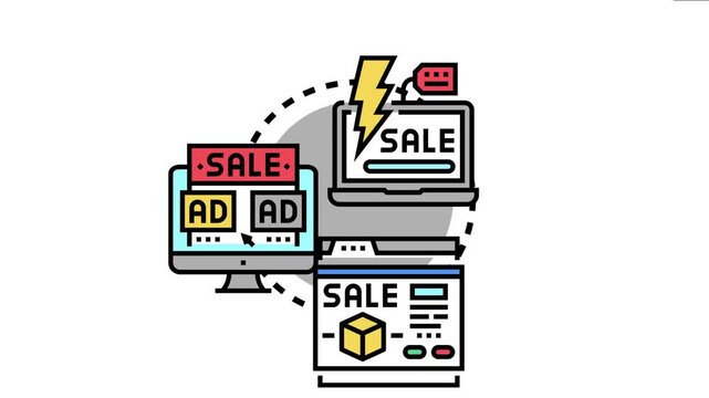 Online systems displaying sales and advertisements illustrate the concept of markdown discount adjustment, optimizing price reductions for digital marketing campaigns across various platforms