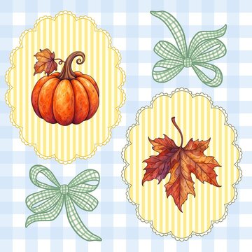 papel de parede, natureza, ilustra&ccedil;&atilde;o, tecido, textura, vintage, planta, pano, abobora, maple, folha de maple, outono, padr&atilde;o sem costura, rapport, fazenda, papel de parede vintage, la&ccedil;os, xadrez, ver
