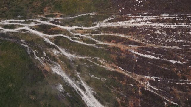 Aerial view of heathland in New Forest National Park, UK