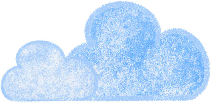 blue crayon cloud 