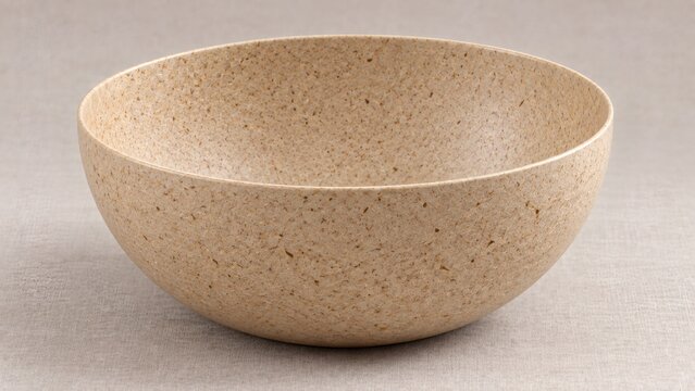 Minimalist Matte Unbleached Wheat Straw Bio-Composite Deep Cereal Bowl