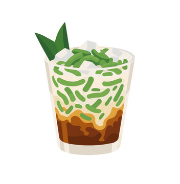 Es Cendol Dawet Drink Vector Illustration