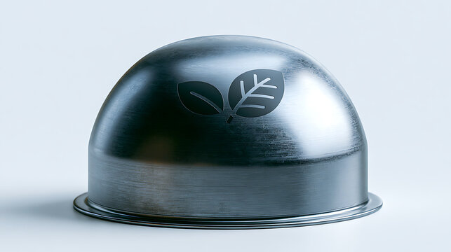 Stainless steel industrial vent cap with leaf logo is prominently displayed