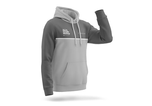 Men's Hoodie Mockup Template for Product Branding and Advertising Design