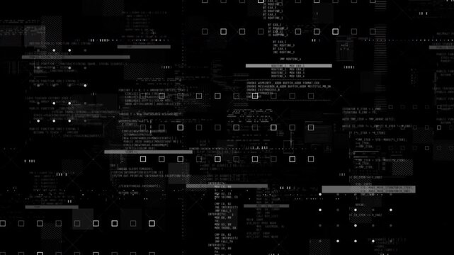 Digital data code displaying programming abstract matrix