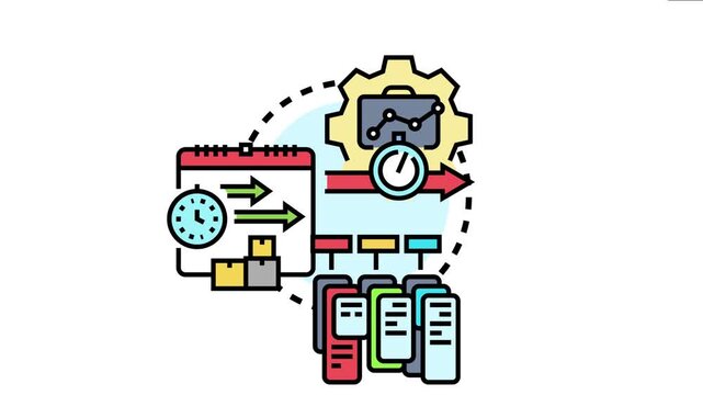 Manufacturing timetable concept production planning, task scheduling, and time management for optimizing industrial organization processes and delivery