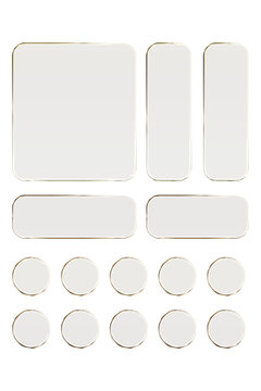 Transparent glass elements with liquid morphism effect for ui design and modern interfaces. Rounded rectangles, circles and buttons with frosted blur overlay Glassmorphism components for web or app