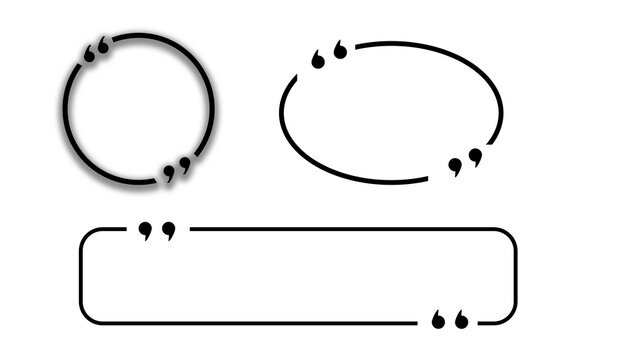 Circle Oval Rectangle Quote Box Frames Collection &ndash; Decorative Speech Bubble Shapes Transparent Background