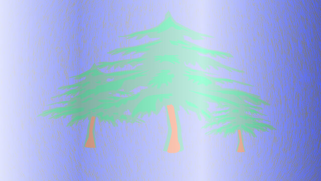 gradient colour background with tree