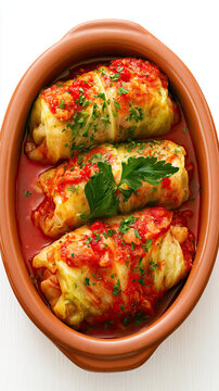 stuffed cabbage rolls in tomato sauce homestyle