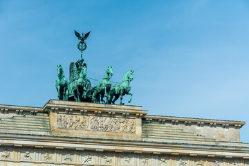 Brandenburg Gate Quadriga Close-Up in Berlin © Michael Mulkens