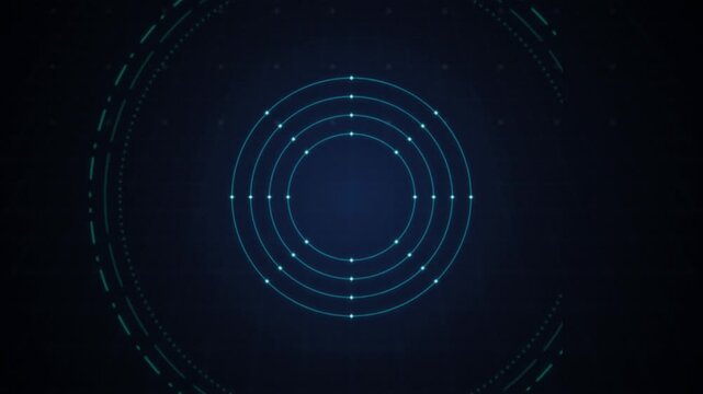 Atomic Bohr model rotating seamless loop motion background