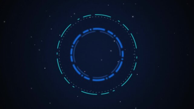 Futuristic radar HUD interface rotating seamless loop motion