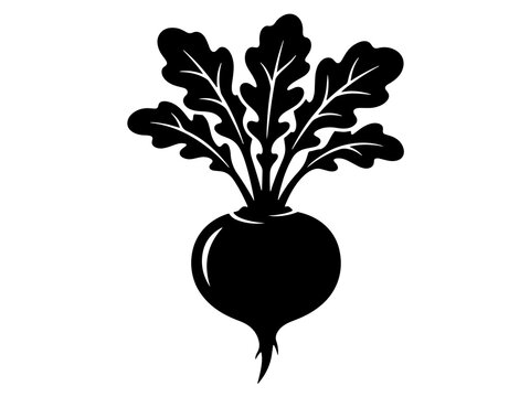 Turnip with Greens Silhouette