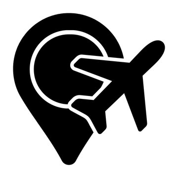 Airport Location Vector Icon