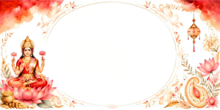 Happy Ganesh Chaturthi - Floral Arch Frame with Divine Ganesha on the Right