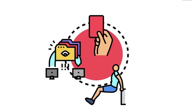 Man in the middle interception attack concept with a person blocking data flow between computers, symbolizing a cyber threat and security vulnerability