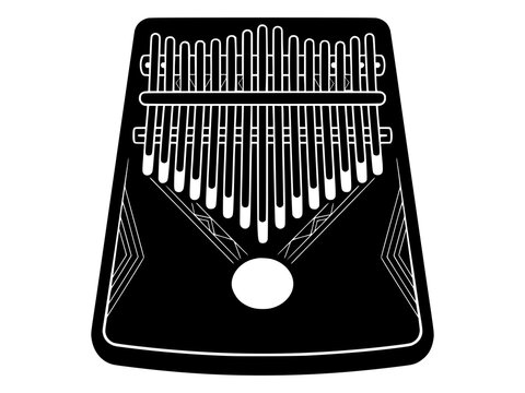 Kalimba (Sanza) Instrument Silhouette