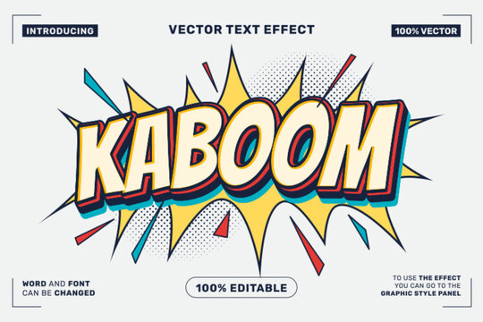 Editable Comic KABOOM Text Effect