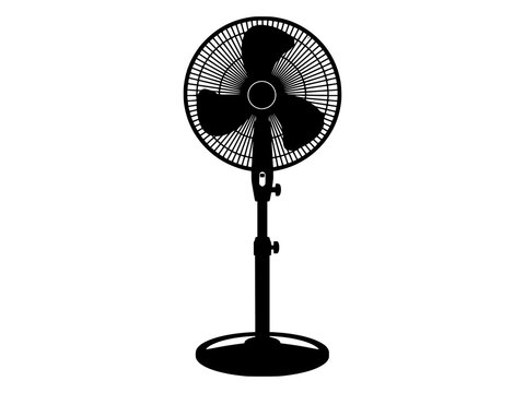 Pedestal Fan Vector, Floor Cooling Fan Graphic