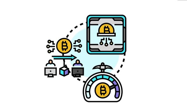 Malicious bitcoin mining activity involving unauthorized resource usage and data exploitation, cybercriminals secretly generating digital currency by hijacking computer systems