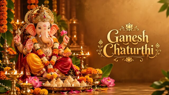 Grand Ganesh Ganpati Bappa &ndash; Ganesh Chaturthi, Vinayaka Chaturthi, Sankashti Chaturthi, Angarki Chaturthi, Ganesh Jayanti, Divine Indian Festival Celebration