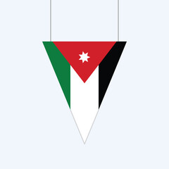 Obraz premium Jordan Flag Hanging Triangular Pennant Decoration