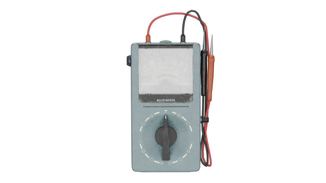 3d rendering multimeter on a white background