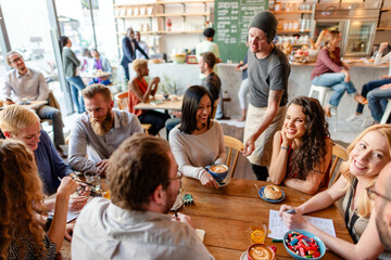 Lively cafe gathering friends photo © Rawpixel.com