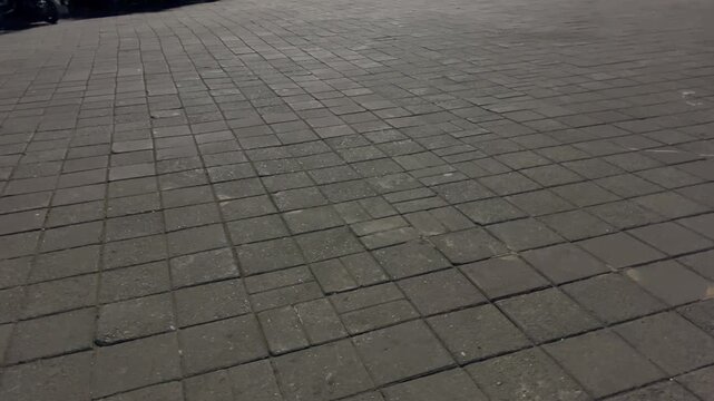 Gray Concrete Paving Block Texture