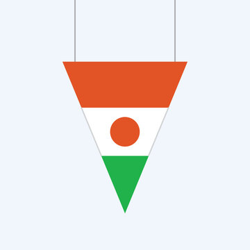 Niger Flag Hanging Triangular Pennant Decoration