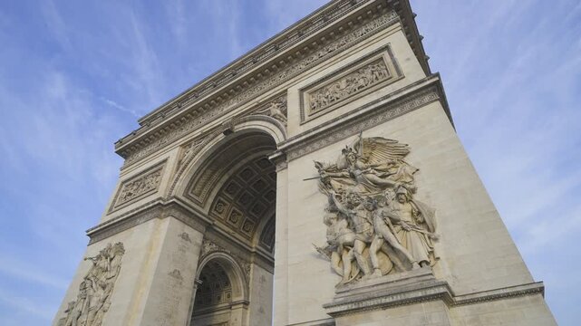 Arc de Triomphe in Paris. Sunrise
