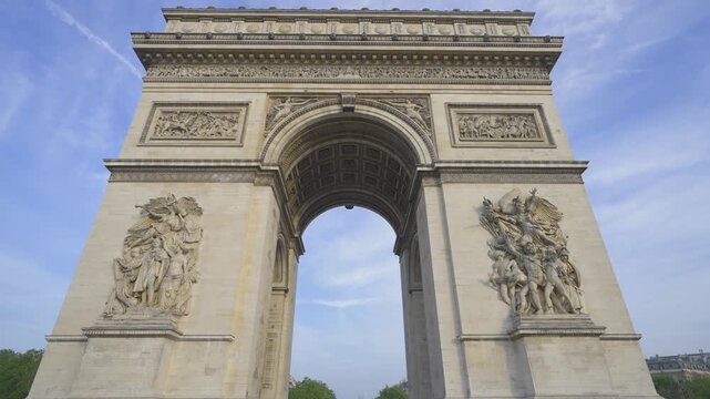 Arc de Triomphe in Paris. Sunrise