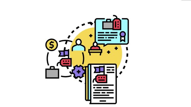 Illustrated concept highlighting the continuous process of creating. Communicating. And securing brand reputation and client confidence through strategic financial and quality management