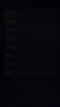AI Productivity Console Premium Gradient SaaS Interface Vertical Animation