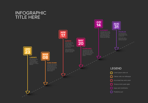 Business Timeline Infographic Template with Six Milestones
