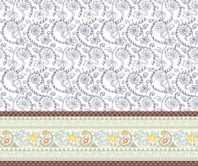 Ornate border designs with floral patterns and stars © Wolfworker