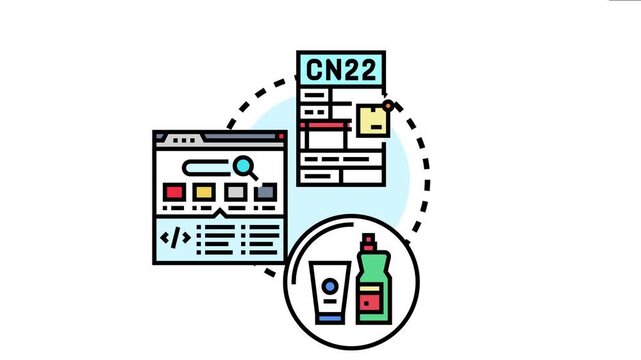 Made up information conceptual showing falsified data across various platforms, impacting product declarations for shipping parcels, online listings, and consumer goods