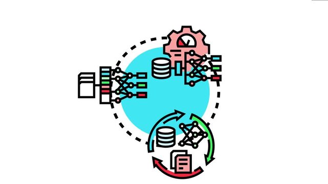 Machine learning algorithms optimizing data processing with complex neural networks, storing information in databases, and upscaling analysis through iterative cycles
