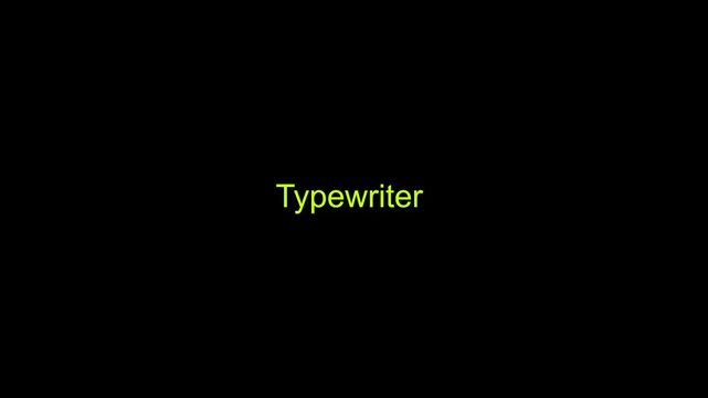 Professional typewriter text animation featuring realistic typing and a blinking cursor with editable text. Perfect for titles, quotes, presentations, intros