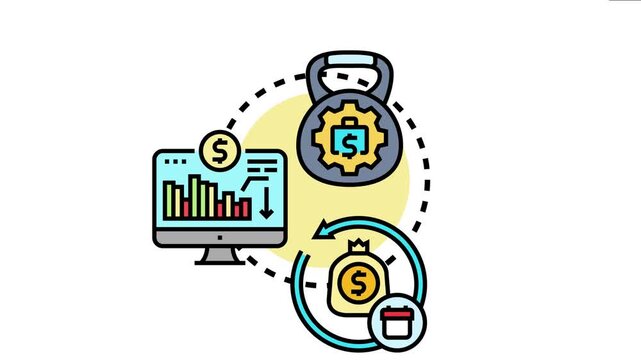 Business concept the strategic process of analyzing financial data and managing expenses to reduce financing costs and optimize monetary planning