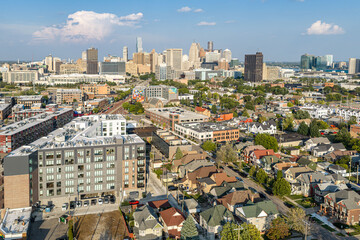 Obraz premium Corktown Neighborhood of Detroit, MIchigan