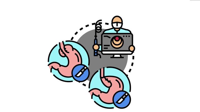Doctor performing medical endoscopy examination on internal organs using specialized equipment, a modern approach for diagnosis and treatment